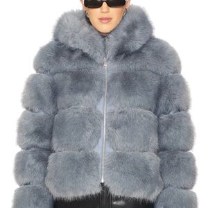 Adrienne Landau Blue Teddy Jacket